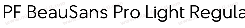 PF BeauSans Pro Light Regular字体转换